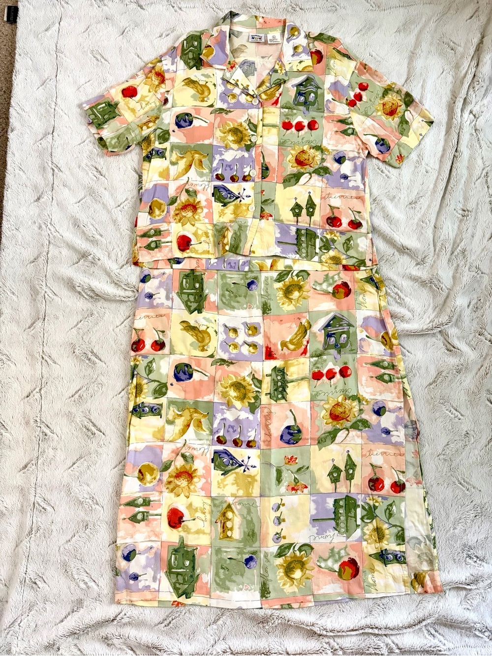 100% Rayon “Weekend Clothes Line” Dress with Button up Top